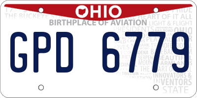 OH license plate GPD6779