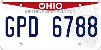 OH license plate GPD6788