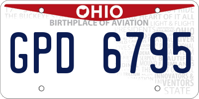 OH license plate GPD6795