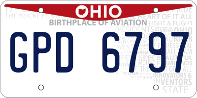 OH license plate GPD6797