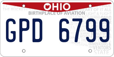 OH license plate GPD6799