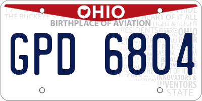 OH license plate GPD6804