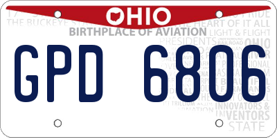 OH license plate GPD6806