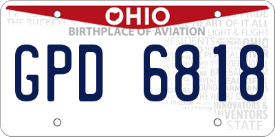 OH license plate GPD6818