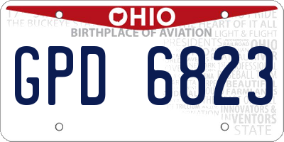 OH license plate GPD6823