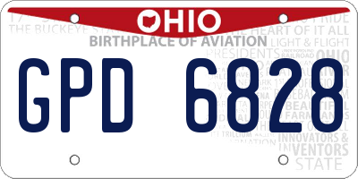 OH license plate GPD6828