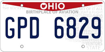 OH license plate GPD6829