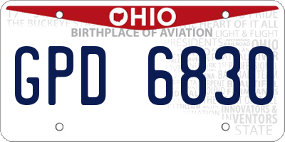 OH license plate GPD6830