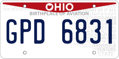 OH license plate GPD6831