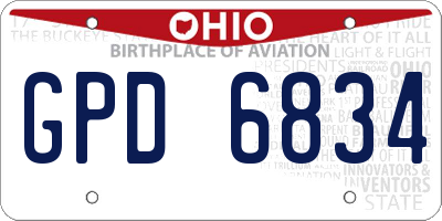 OH license plate GPD6834