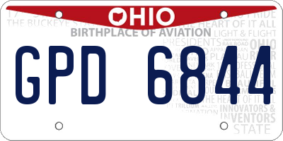 OH license plate GPD6844