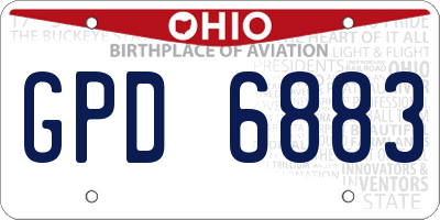 OH license plate GPD6883