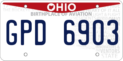 OH license plate GPD6903