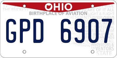 OH license plate GPD6907