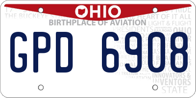 OH license plate GPD6908