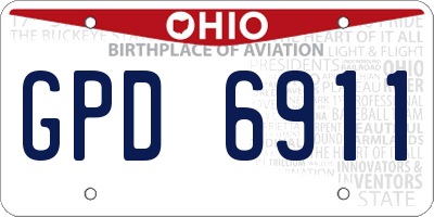 OH license plate GPD6911