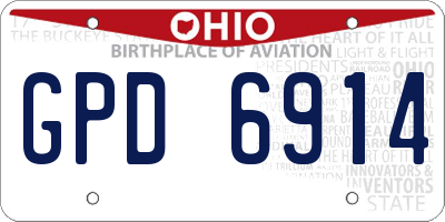 OH license plate GPD6914