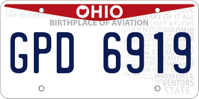 OH license plate GPD6919