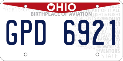OH license plate GPD6921