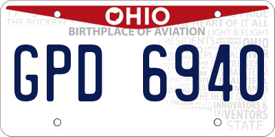 OH license plate GPD6940