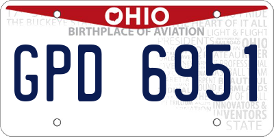 OH license plate GPD6951