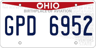 OH license plate GPD6952