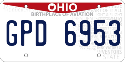 OH license plate GPD6953