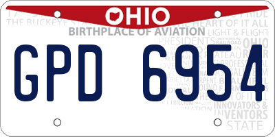 OH license plate GPD6954