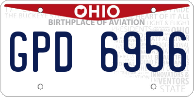 OH license plate GPD6956