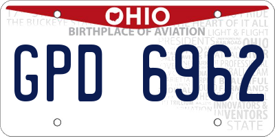 OH license plate GPD6962