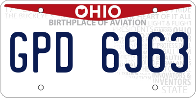 OH license plate GPD6963