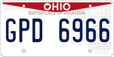 OH license plate GPD6966