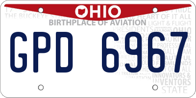 OH license plate GPD6967