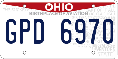 OH license plate GPD6970