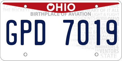OH license plate GPD7019