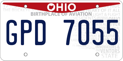 OH license plate GPD7055