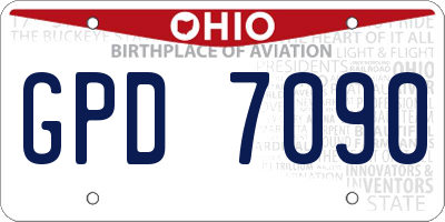OH license plate GPD7090