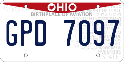 OH license plate GPD7097