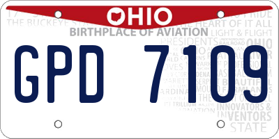 OH license plate GPD7109