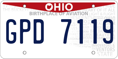 OH license plate GPD7119