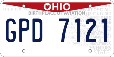OH license plate GPD7121