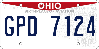 OH license plate GPD7124