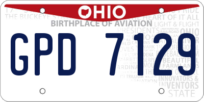 OH license plate GPD7129