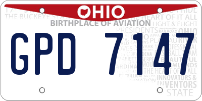 OH license plate GPD7147