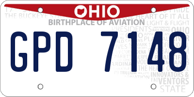 OH license plate GPD7148