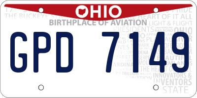 OH license plate GPD7149