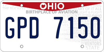 OH license plate GPD7150