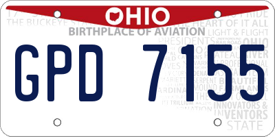 OH license plate GPD7155