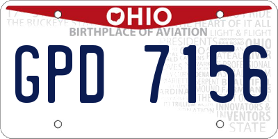 OH license plate GPD7156