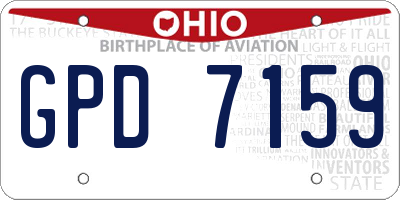 OH license plate GPD7159